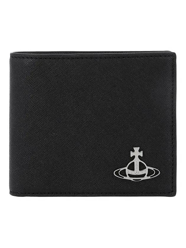 Orb Plaque Half Wallet Black - VIVIENNE WESTWOOD - BALAAN 3