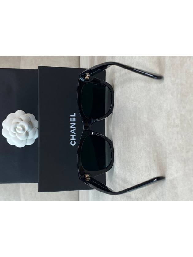 Eyewear Heart Logo Square Sunglasses Black - CHANEL - BALAAN 5