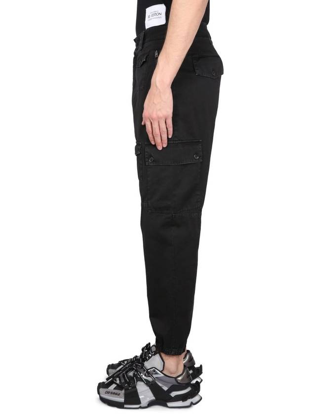 Pocket Cargo Straight Pants Black - DOLCE&GABBANA - BALAAN 4