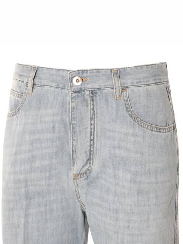 Wide Leg Denim Jeans Light Bleach - BOTTEGA VENETA - BALAAN 6