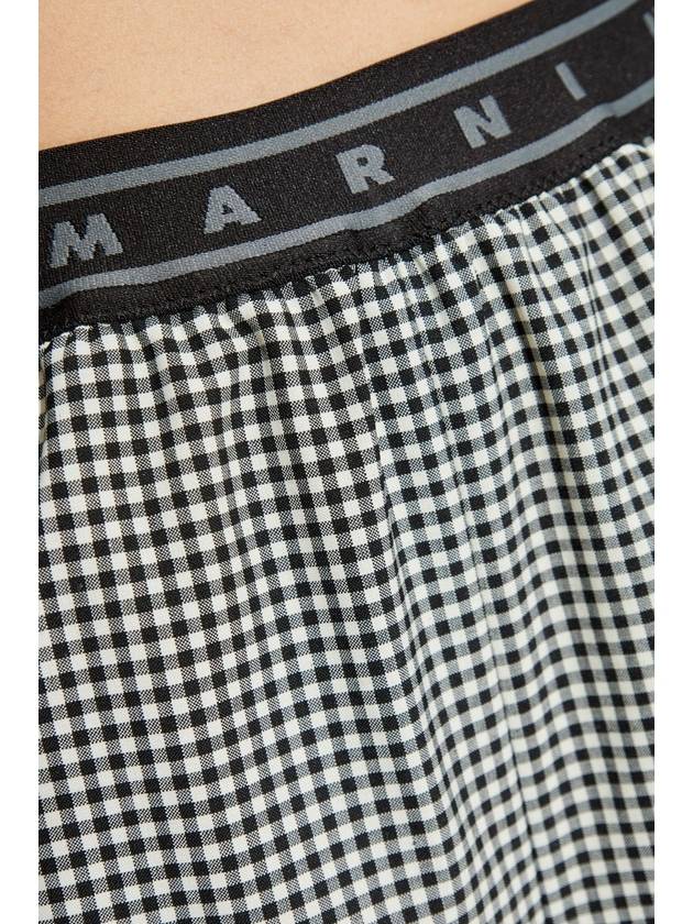 Marni Loose-fitting Trousers With Check Pattern, Women's, Black - MARNI - BALAAN 5