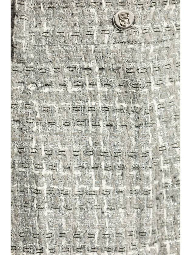 Dolce & Gabbana Tweed Shorts With Lurex Thread, Women's, Grey - DOLCE&GABBANA - BALAAN 5