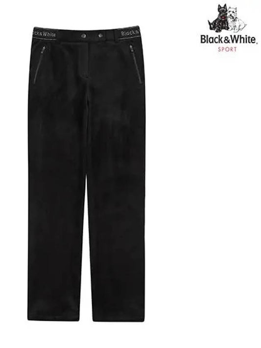 Women s Corduroy Mink Bonding Pants 5114LXWP BLACK - BLACK&WHITE - BALAAN 1