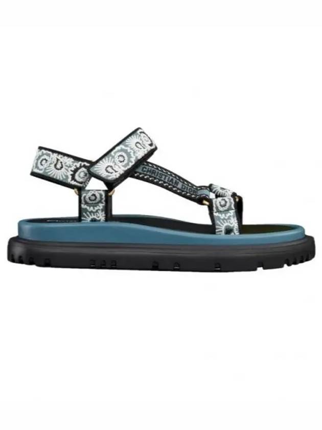 D-Way Embroidered Logo Sandals Blue - DIOR - BALAAN 2