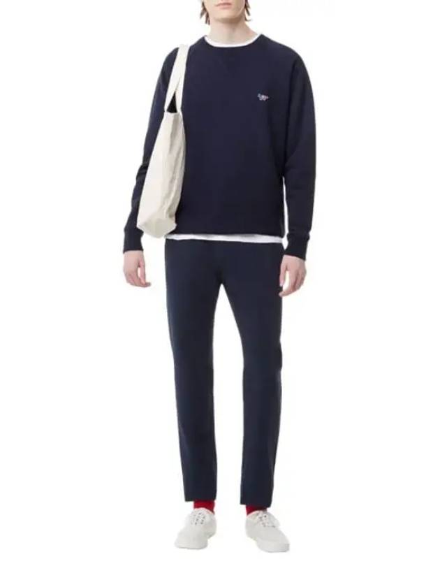 Tricolor Fox Patch Sweatshirt Navy - MAISON KITSUNE - BALAAN 8