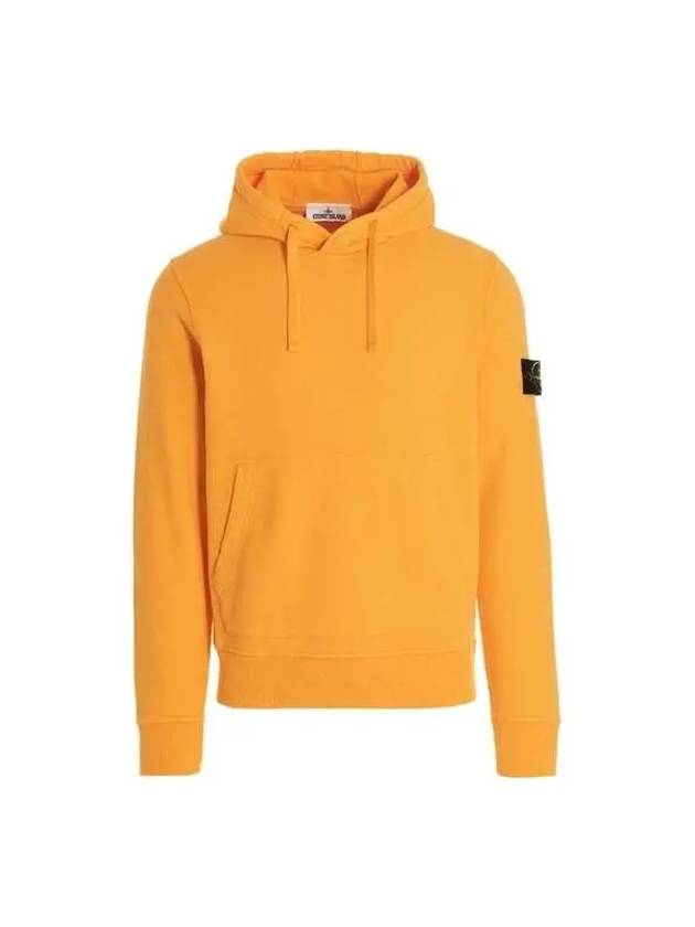 Wappen Patch Cotton Fleece Hoodie Yellow - STONE ISLAND - BALAAN 2