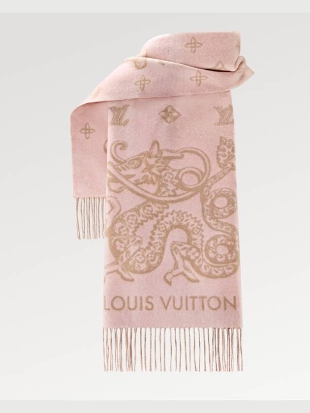 Precious Dragon Reykjavik Scarf Pink - LOUIS VUITTON - BALAAN 3