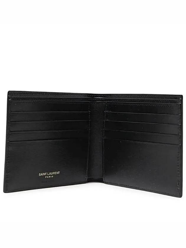 Tiny Monogram Half Wallet Black Gold - SAINT LAURENT - BALAAN 3