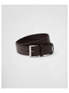 Saffiano Leather Belt Brown - PRADA - BALAAN 2