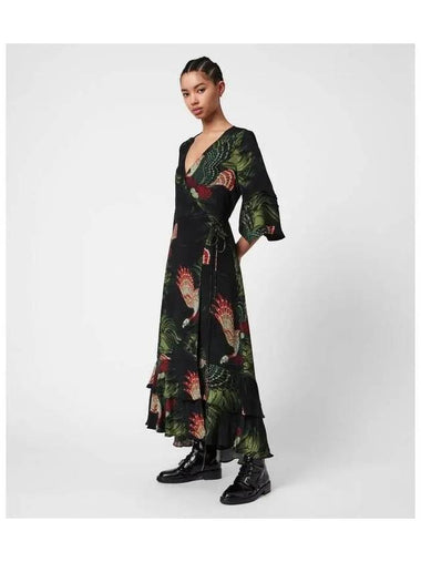 Delana Swoop Dress WD293U 4126 Dark Green - ALLSAINTS - BALAAN 1