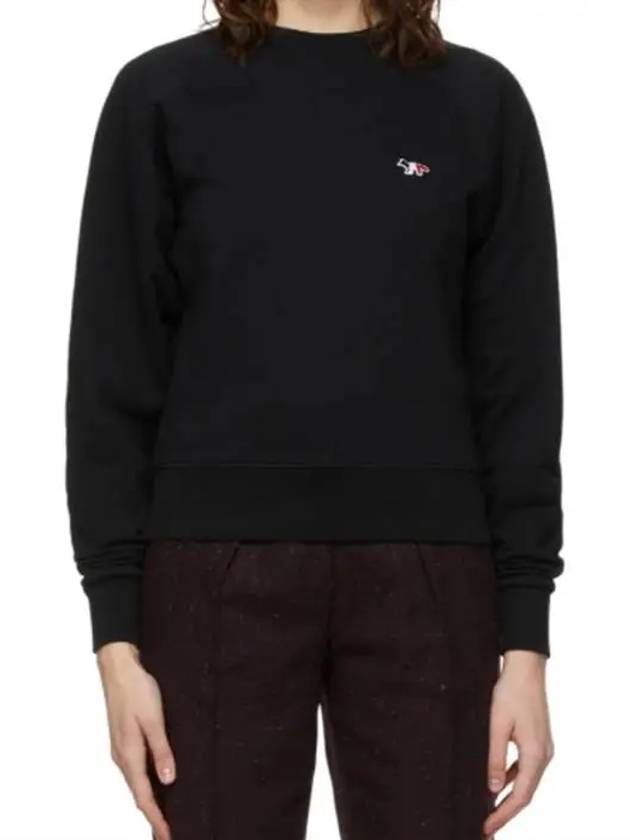 Tricolor Fox Patch Adjusted Sweatshirt Black - MAISON KITSUNE - BALAAN 2