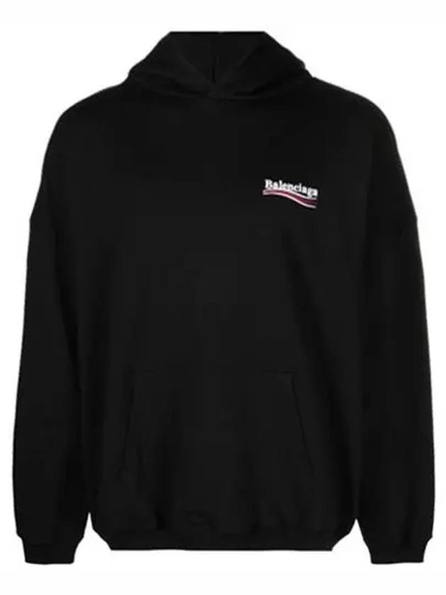 Men's Embroidered Logo Hoodie Black - BALENCIAGA - BALAAN 2