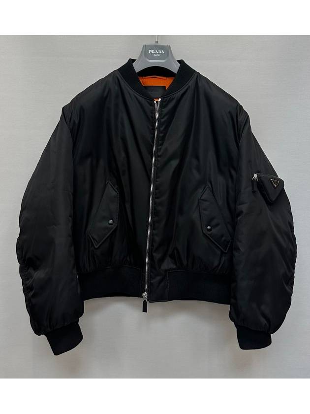 Re nylon triangle logo bomber jacket - PRADA - BALAAN 4