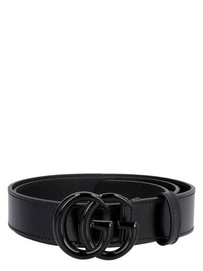 GG Marmont Thin Belt Black - GUCCI - BALAAN 2