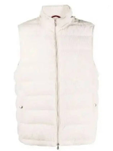 Vest down padding ivory M221P116 - BRUNELLO CUCINELLI - BALAAN 1