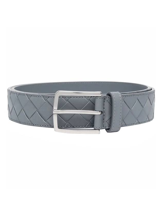 Intrecciato Leather Belt Thunder - BOTTEGA VENETA - BALAAN 1