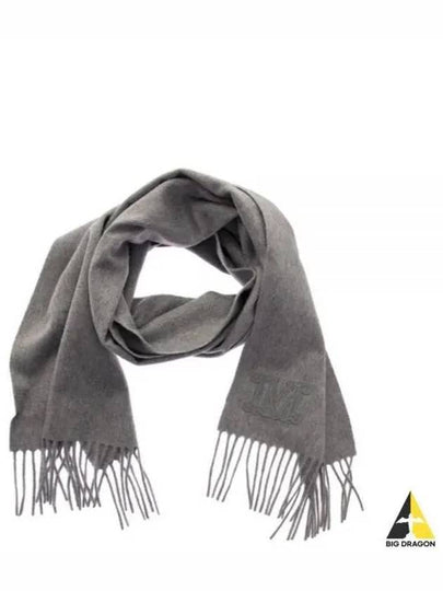 Wsdalia Logo Fringe Cashmere Muffler Grey - MAX MARA - BALAAN 2