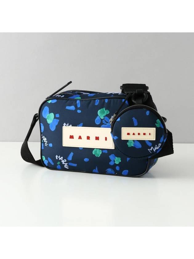 Logo Patch Shoulder Bag Navy - MARNI - BALAAN 6