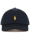 Pony Embroidered Logo Twill Ball Cap Black - POLO RALPH LAUREN - BALAAN 3