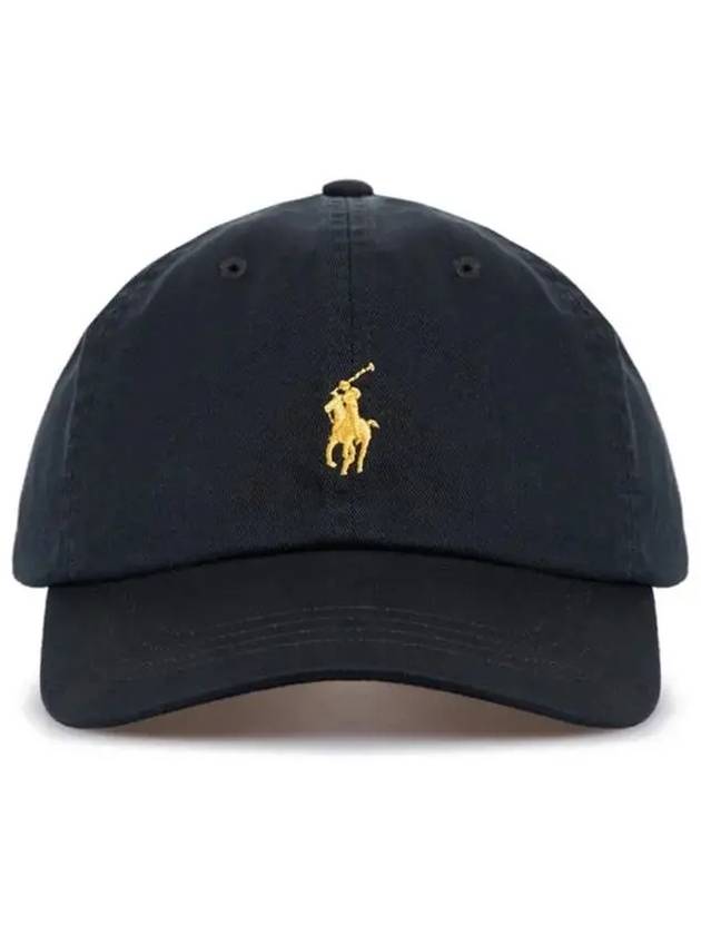 Pony Embroidered Logo Twill Ball Cap Black - POLO RALPH LAUREN - BALAAN 3