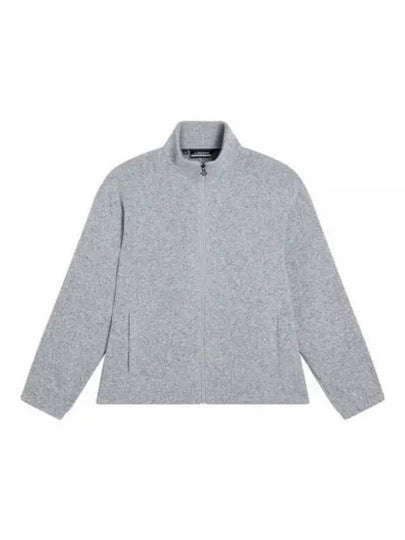 Lorentz Mid Layer Zip-Up Jacket Light Grey Melange - J.LINDEBERG - BALAAN 2