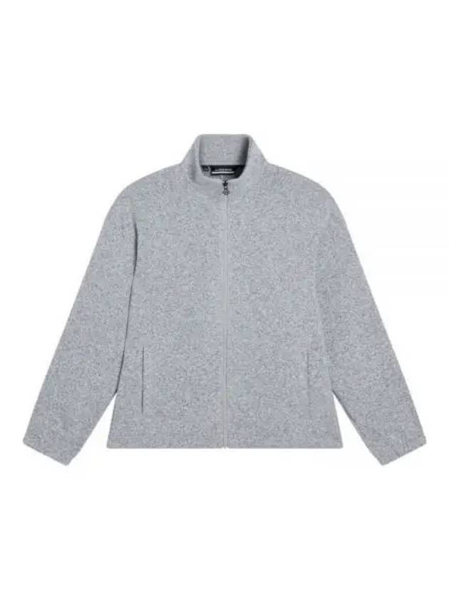 Lorentz Mid Layer Zip-Up Jacket Light Grey Melange - J.LINDEBERG - BALAAN 2