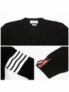 Milano Stitch 4-Bar Cardigan Black - THOM BROWNE - BALAAN 6