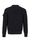 Compass Badge 3D Knit Top Black - STONE ISLAND - BALAAN 3