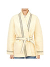 Women's Terenzio Belt Pocket Cotton Jacket Beige - VANESSA BRUNO - BALAAN 2