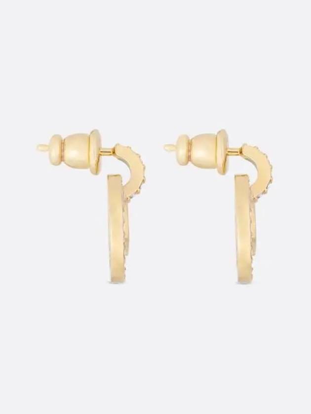 Petit CD Crystal Earrings Gold - DIOR - BALAAN 3