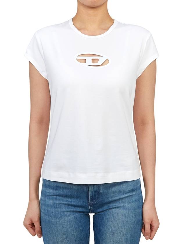 T Angie Peekaboo Logo Short Sleeve T-Shirt White - DIESEL - BALAAN 4