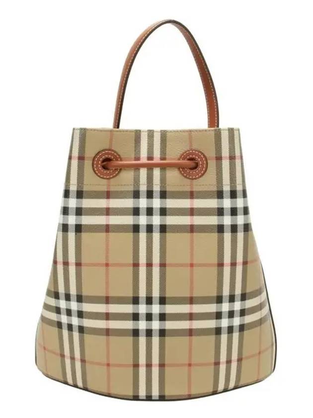 Vintage Check Bucket Bag Beige - BURBERRY - BALAAN 4