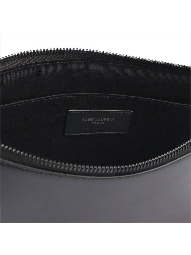 Tiny Monogram Medium Clutch Bag Black - SAINT LAURENT - BALAAN 7