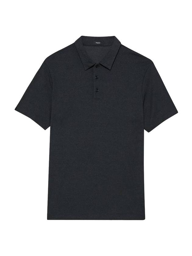 Anemone Modal Jersey Short Sleeve Polo Shirt Black - THEORY - BALAAN 1