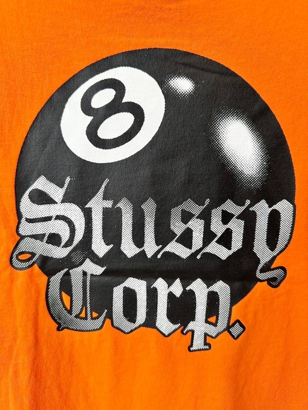 AU Australia 8 BALL CORP Slim Crop T Shirt ST1M0301 Coral Orange WOMENS AU10 M 12 L - STUSSY - BALAAN 4