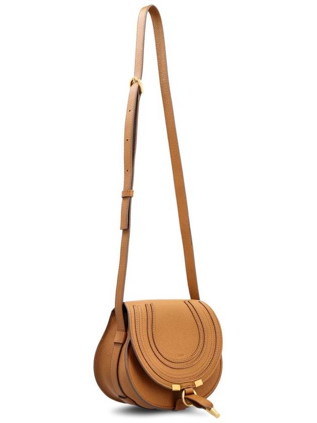 Marcie Saddle Small Grained Leather Cross Bag Brown - CHLOE - BALAAN 3