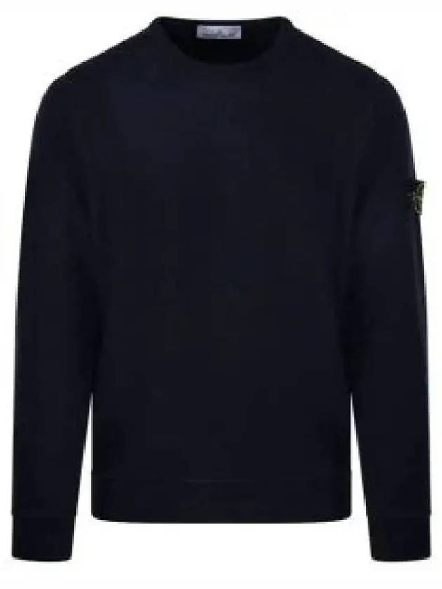 Wappen Patch Crew Neck Cotton Sweatshirt Navy - STONE ISLAND - BALAAN 2