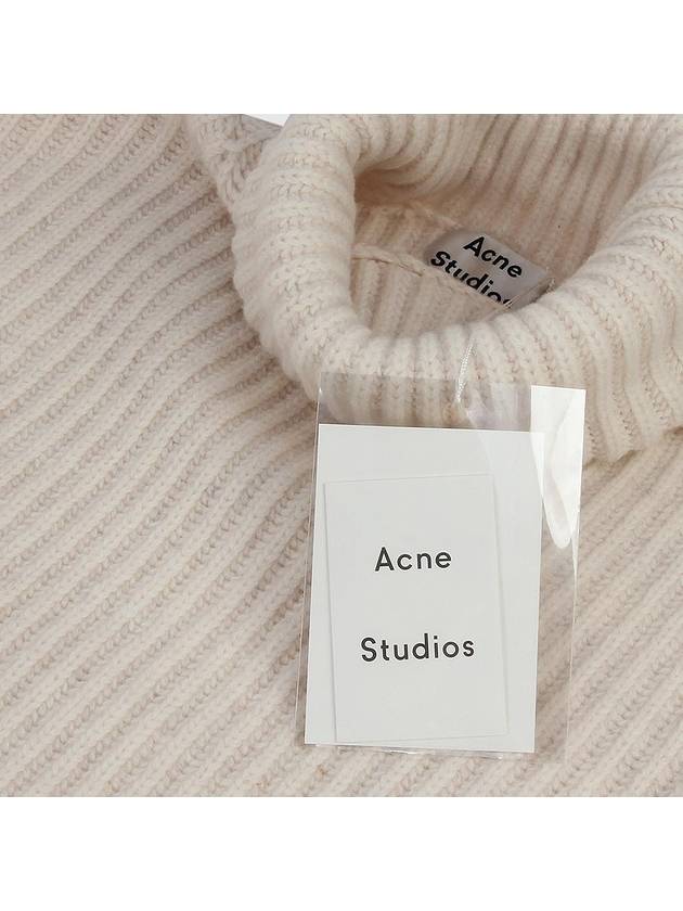 Oversized Fit Wool Turtleneck Off-White - ACNE STUDIOS - BALAAN 7