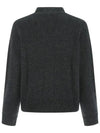 Baby Fox Patch Boxy Cardigan Dark Grey Melange - MAISON KITSUNE - BALAAN 4