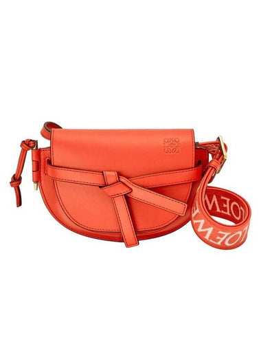 Mini Gate Dual Soft Calfskin Cross Bag Sunrise Orange - LOEWE - BALAAN 1