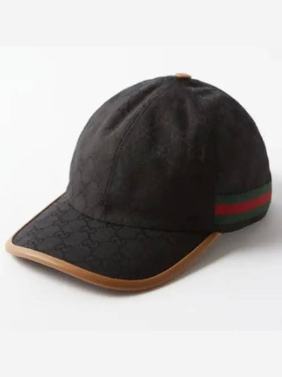 Web Stripe GG Logo Jacquard Canvas Ball Cap Black - GUCCI - BALAAN 2