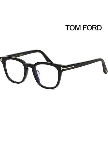 Blue light blocking glasses frame TF5999KB 001 black square Asian fit horn rim Namgoong Min - TOM FORD - BALAAN 1