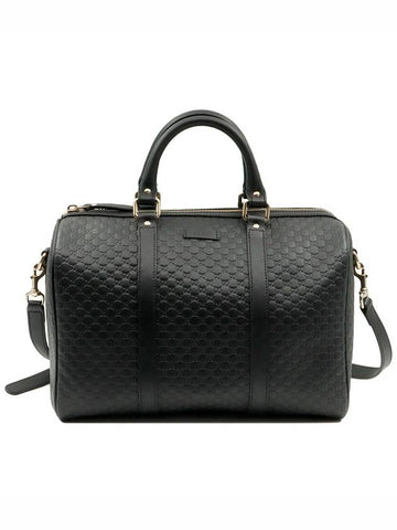 Black Micro Cima Leather Gold Plated Boston 2WAY - GUCCI - BALAAN 1