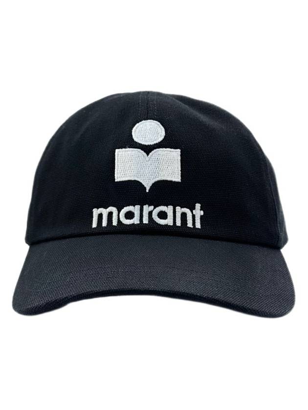 Tyron Logo Cotton Ball Cap Black - ISABEL MARANT - BALAAN 3