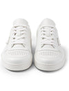 Downtown Triagle Logo Leather Low Top Sneakers White - PRADA - BALAAN 6