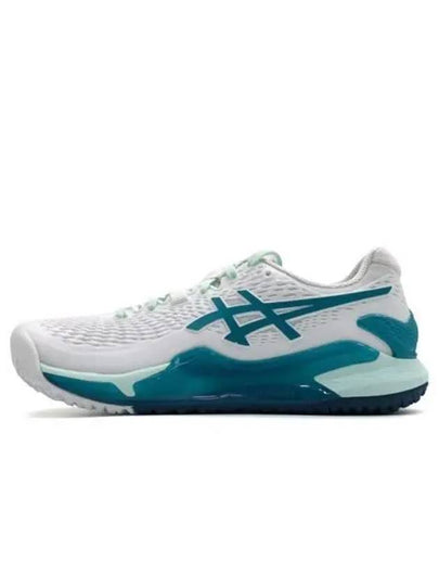 Gel Resolution 9 OC ​​Low Top Sneakers Teal Blue White - ASICS - BALAAN 2