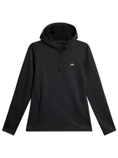 Women's Aerial Quarter Zip Hoodie Black - J.LINDEBERG - BALAAN 2