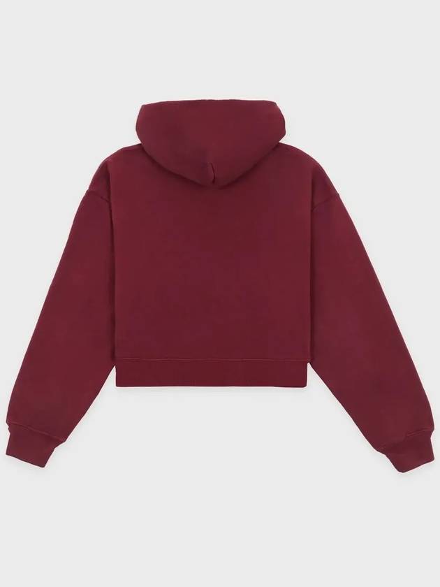 Beverly Hills Cropped Hooded Top Merlot Violet - SPORTY & RICH - BALAAN 4