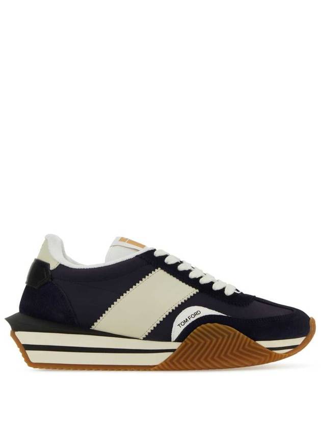 Logo James Panel Low Top Sneakers Navy - TOM FORD - BALAAN 2