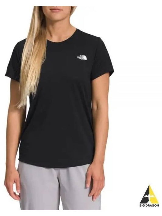 Women's Elevation Crew Neck Short Sleeve T-Shirt Black - THE NORTH FACE - BALAAN 2